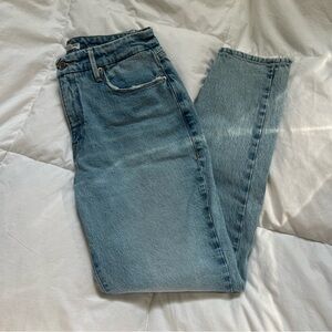 Good American Pale Blue Straight Leg Jeans